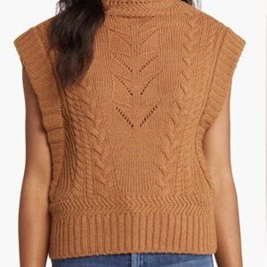 Wit & Wisdom Cable Stitch Mock Neck Sweater Vest